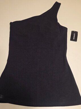 Express Black Over Shoulder Top